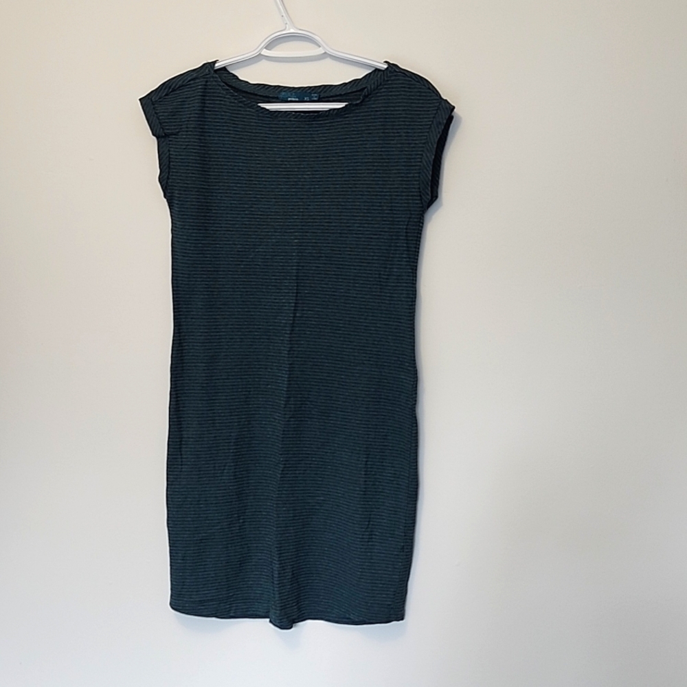 Prana Activewear outdoor green striped cap sleeve dress size XS